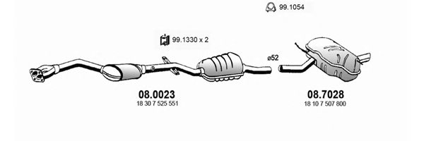 ASSO ART0304 Exhaust System